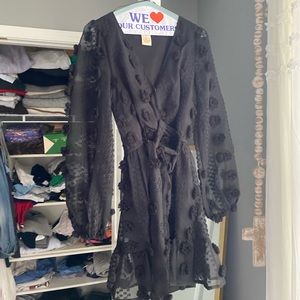 Black long sleeve a mini dress from flying tomato size small